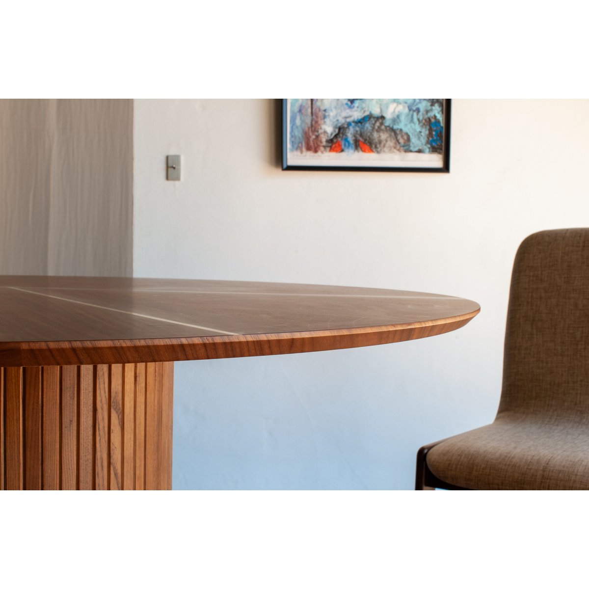 Table à manger 6 couverts LIGNA marron foncé, PRODUIT INTERIEUR BRUT