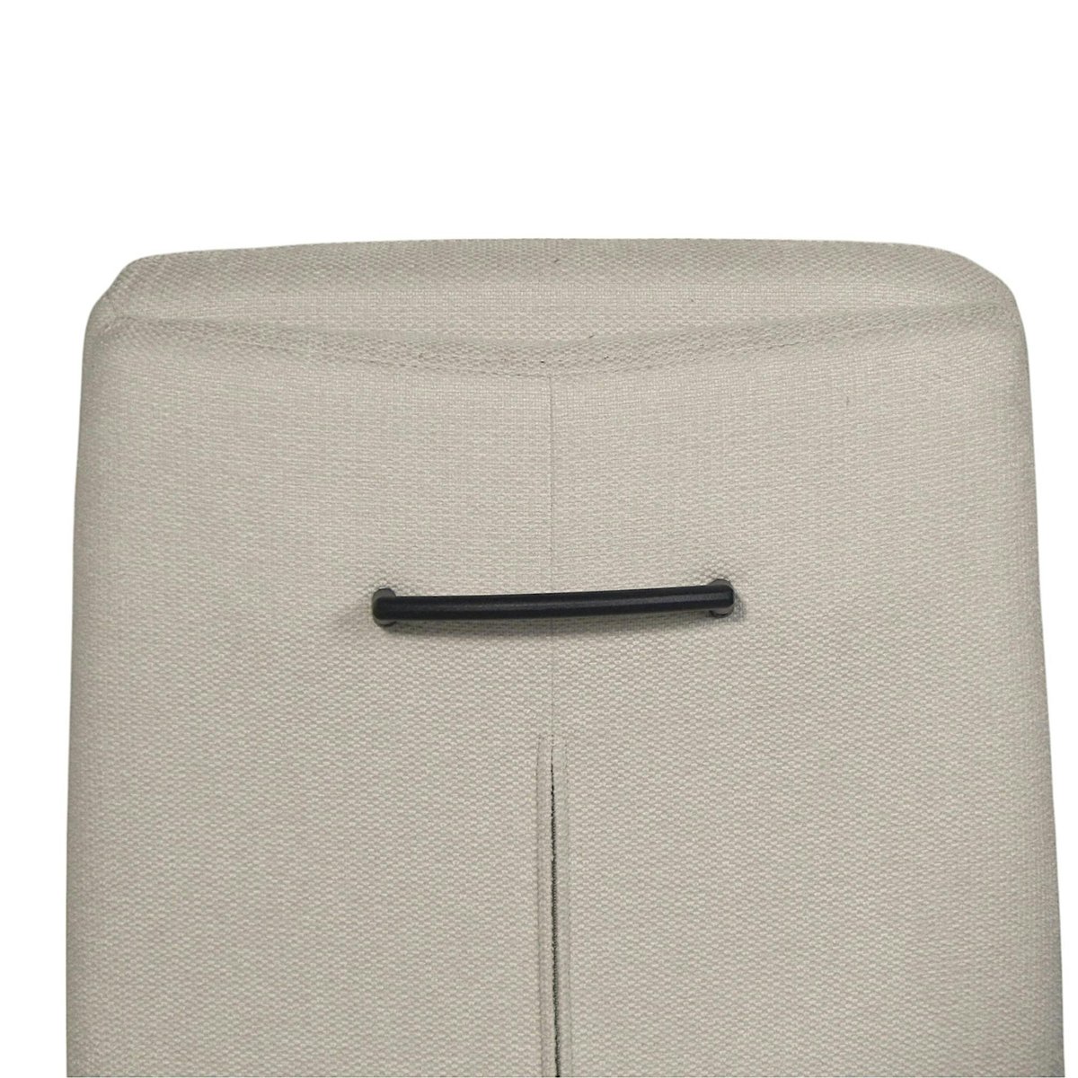 Chaise à dossier haut en tissu beige (lot de 2) LOMBARDIE taupe, PIER IMPORT