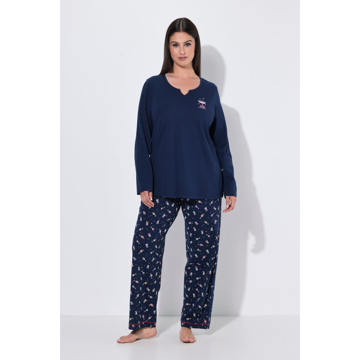 Pyjama motif cocktails bleu nuit, ULLA POPKEN