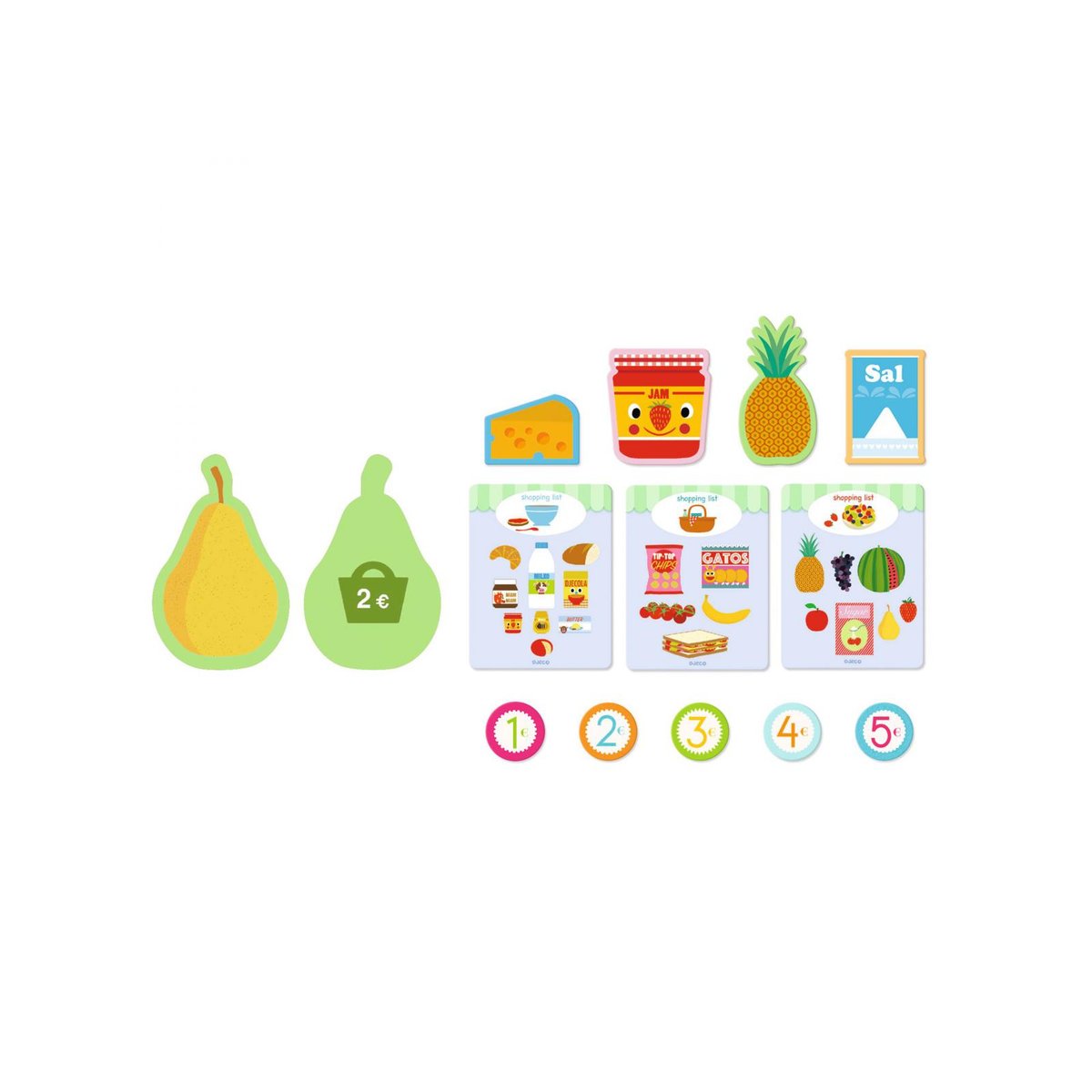 Petite épicerie en bois gourmandises multicolore, DJECO