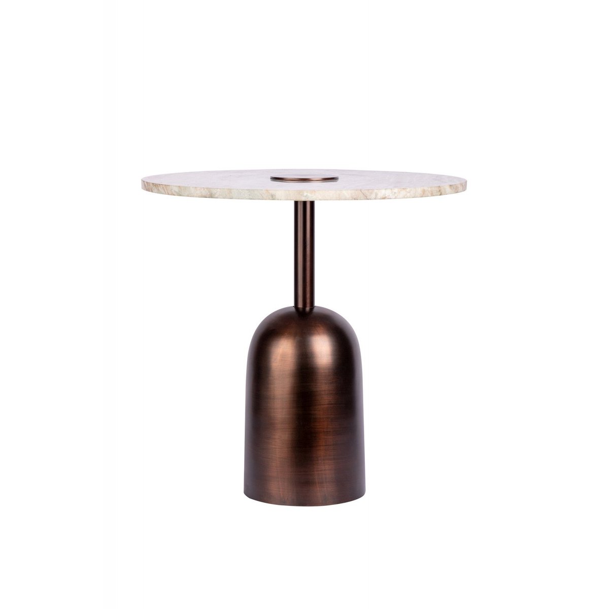Table d'appoint ronde en marbre, HARRY cuivre et blanc marbré, ARTE ESPINA