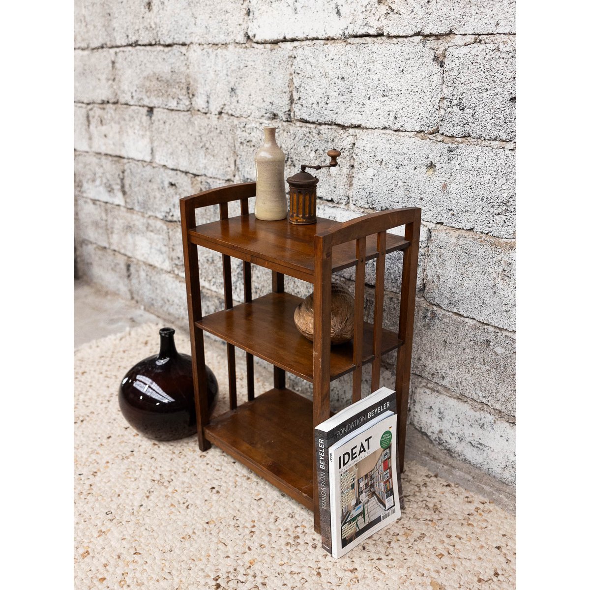 Jolie étagère en bois Isabelle N°322 - Bon état bleu foncé, DEBONGOUT