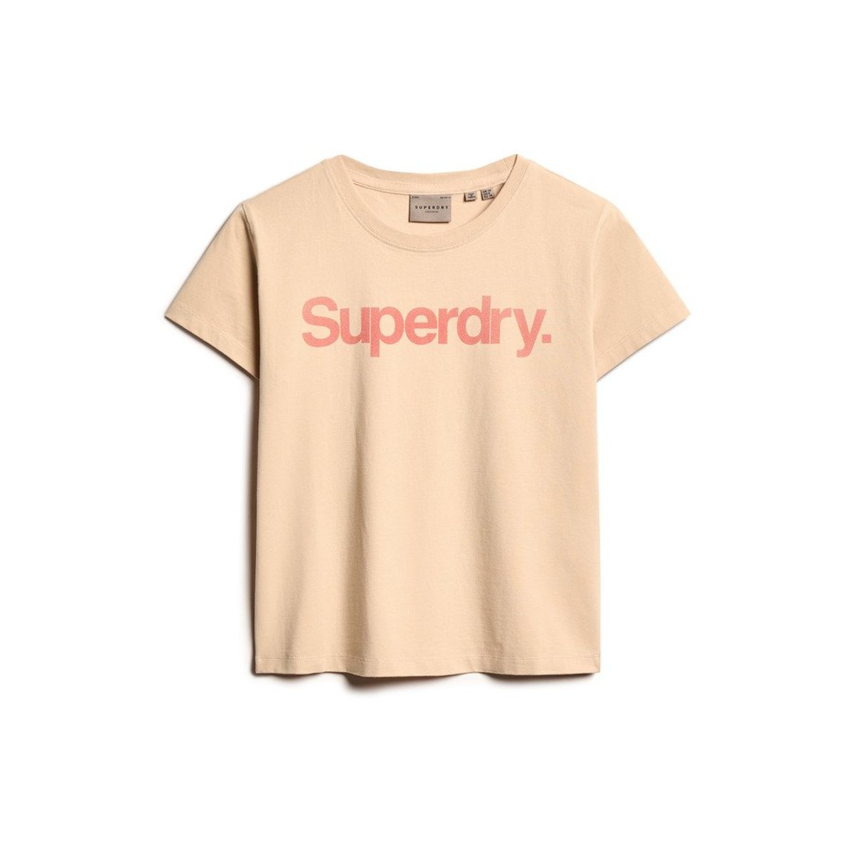 T-shirt ajusté Core Logo City beige foncé, SUPERDRY