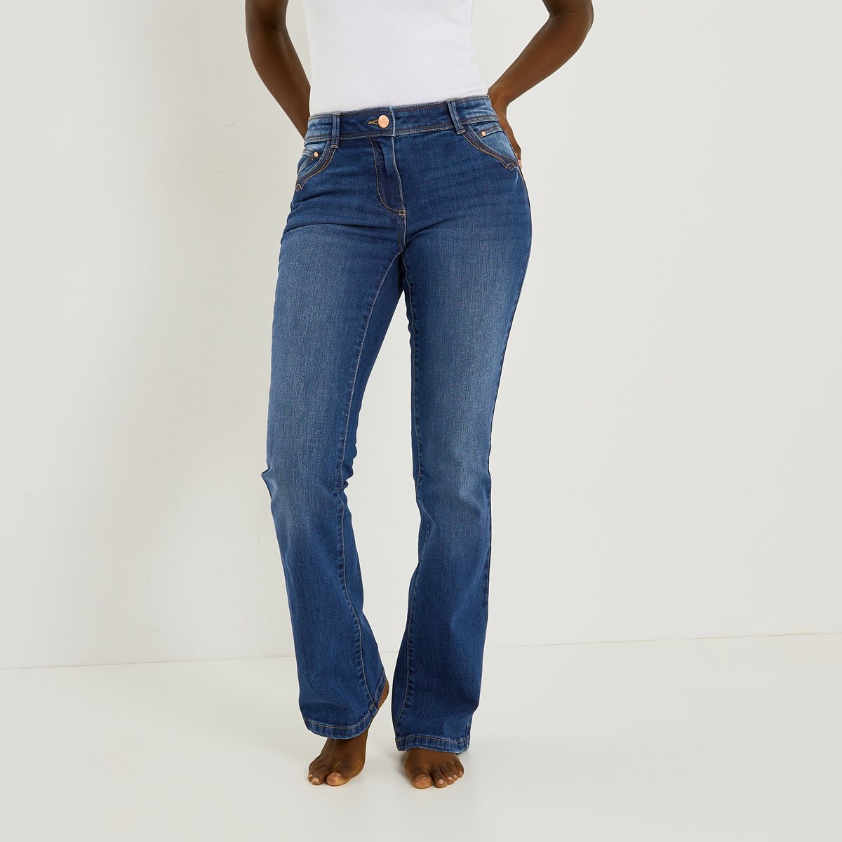 Jean bootcut BALI B01 bleu dark stone, GRAIN DE MALICE