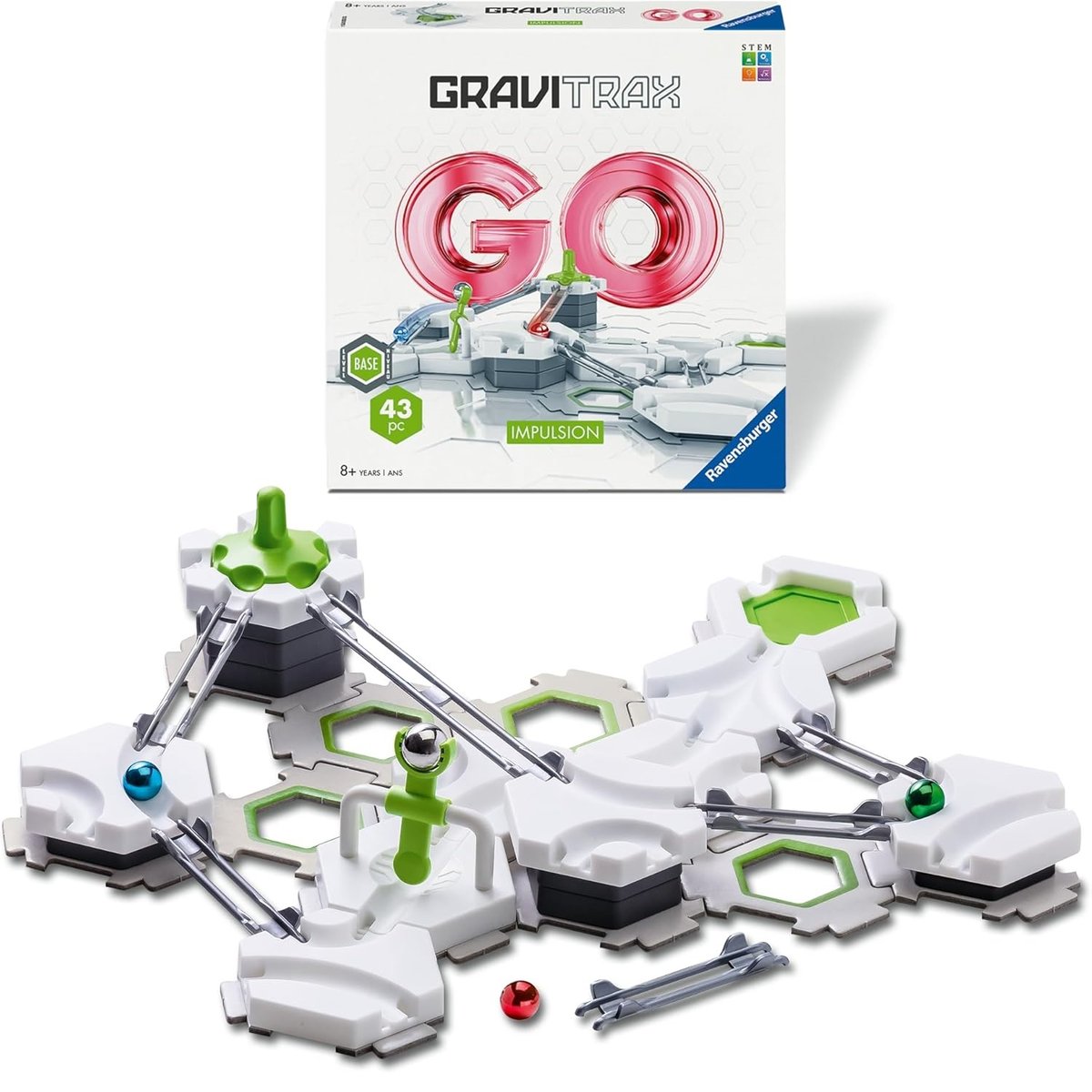 Circuit à billes Go Impulsion GRAVITRAX blanc, RAVENSBURGER