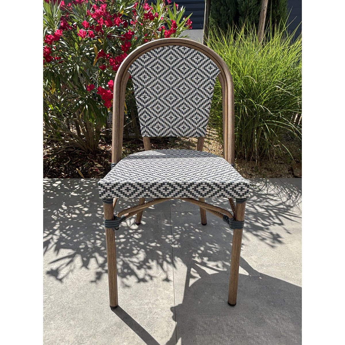 Fauteuil de jardin empilable en aluminium BISTRO bleu marine, CITY GARDEN