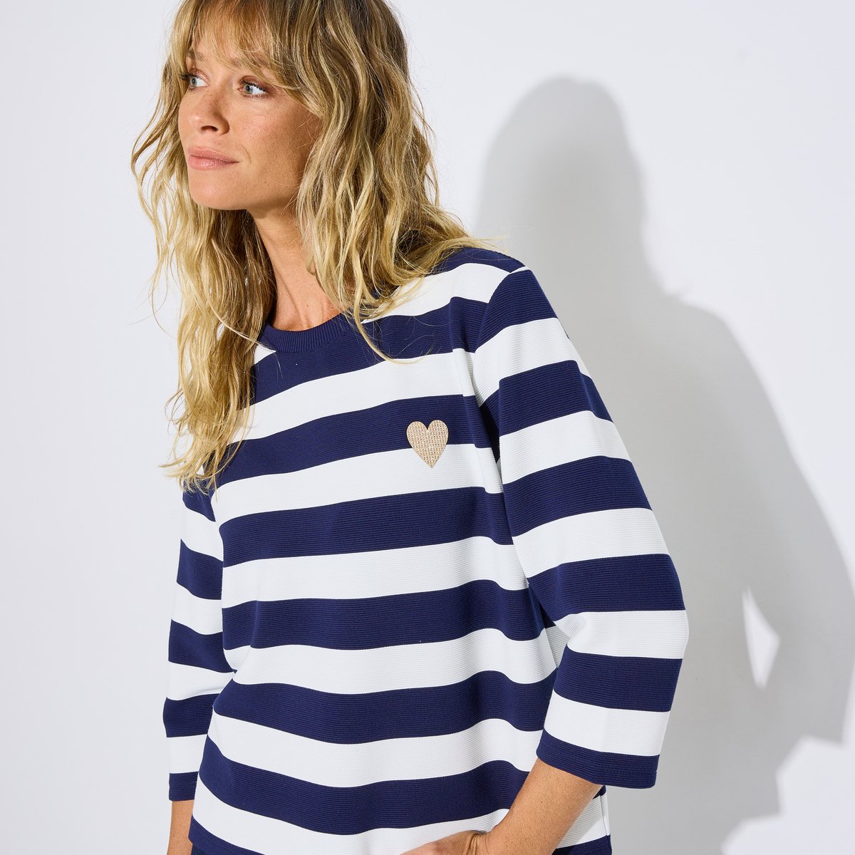 Sweat marinière blanc cassé ecru, GRAIN DE MALICE