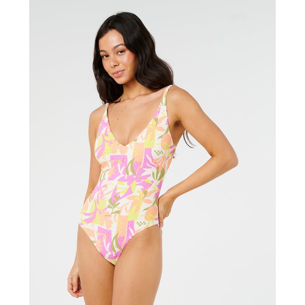 Maillot une pièce couverture complète Topanga Geo multicolore, RIP CURL