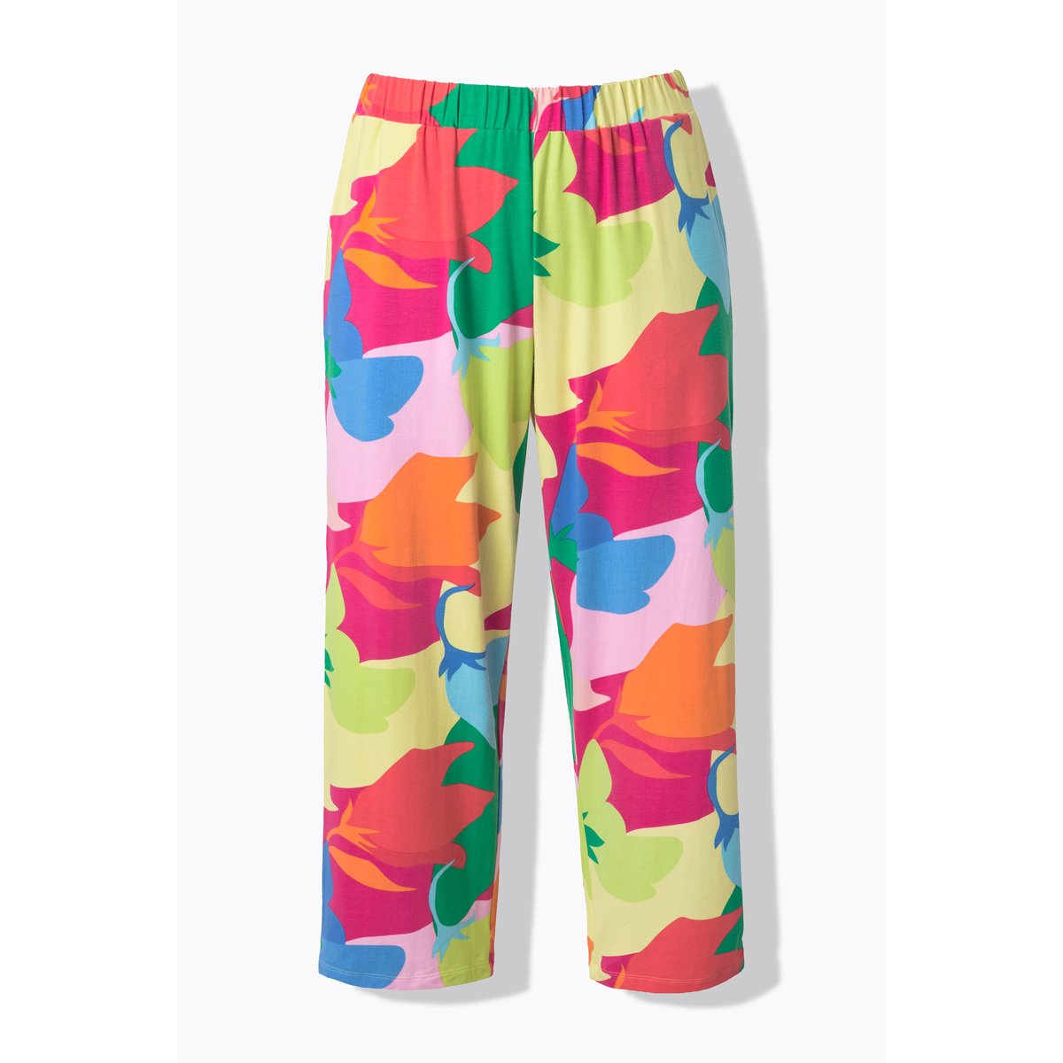 Pantalon 7/8 en jersey, imprimé coloré rose vif, ULLA POPKEN