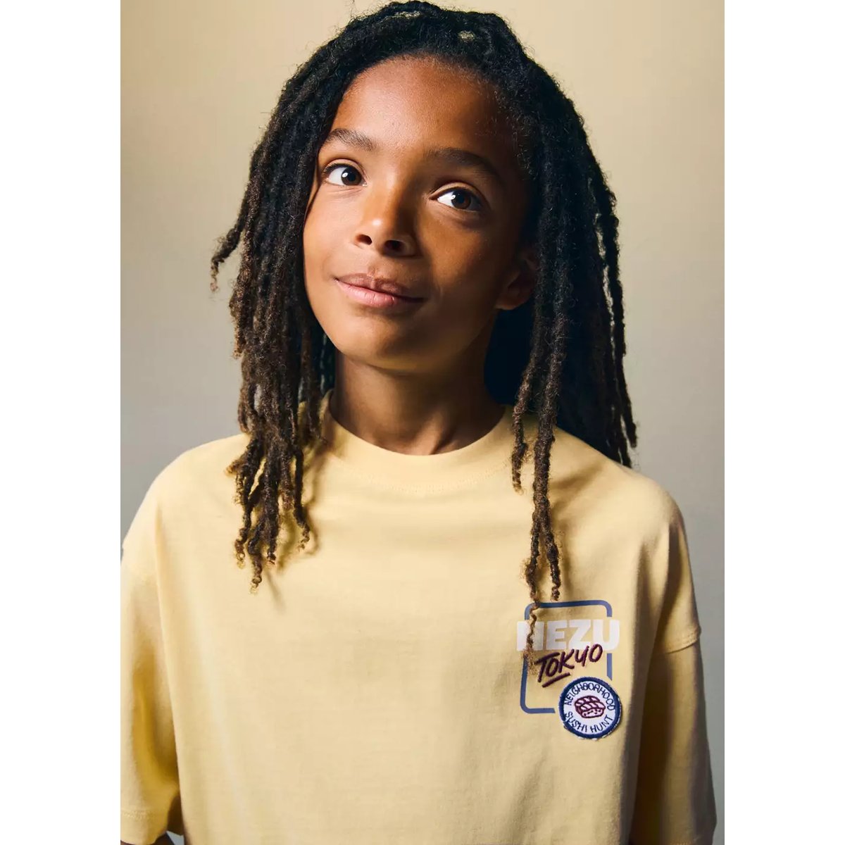 T-shirt oversize Plus imprimé jaune pastel, MANGO KIDS