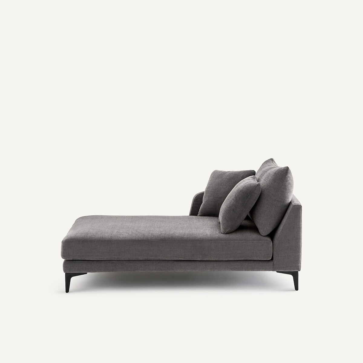 Méridienne en polyester et coton, MODERNISTE gris stone, AM.PM X EMMANUEL GALLINA