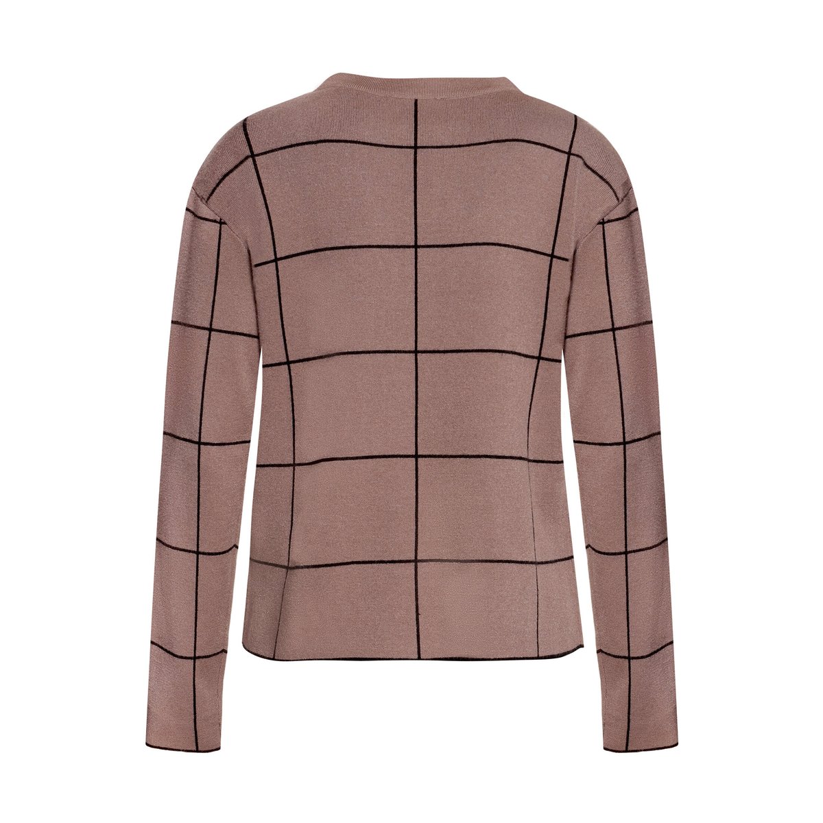 Pull-over en maille à motif jacquard patch taupe/black, BETTY BARCLAY