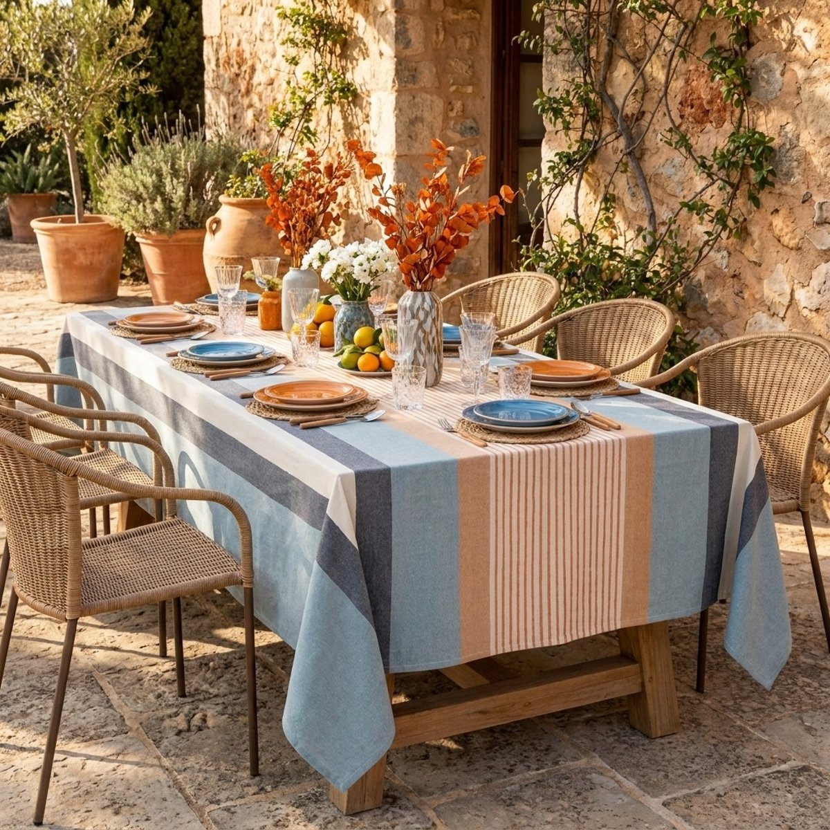 Nappe recyclée Caresse Discrète azur, EDEN