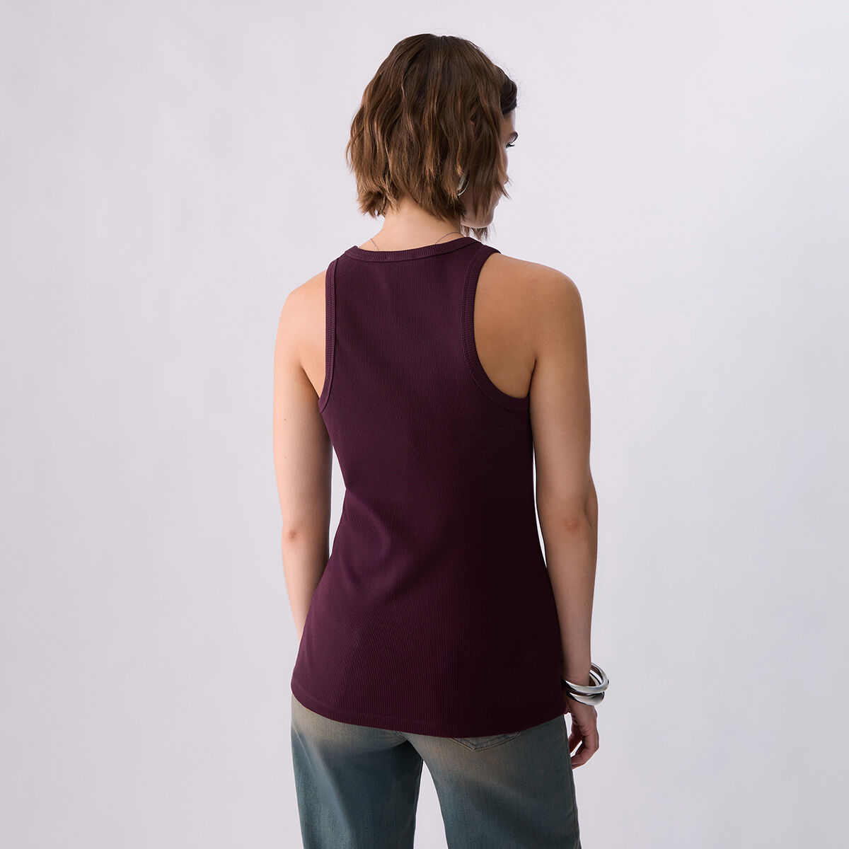 Top avec logo aubergine, LIU JO