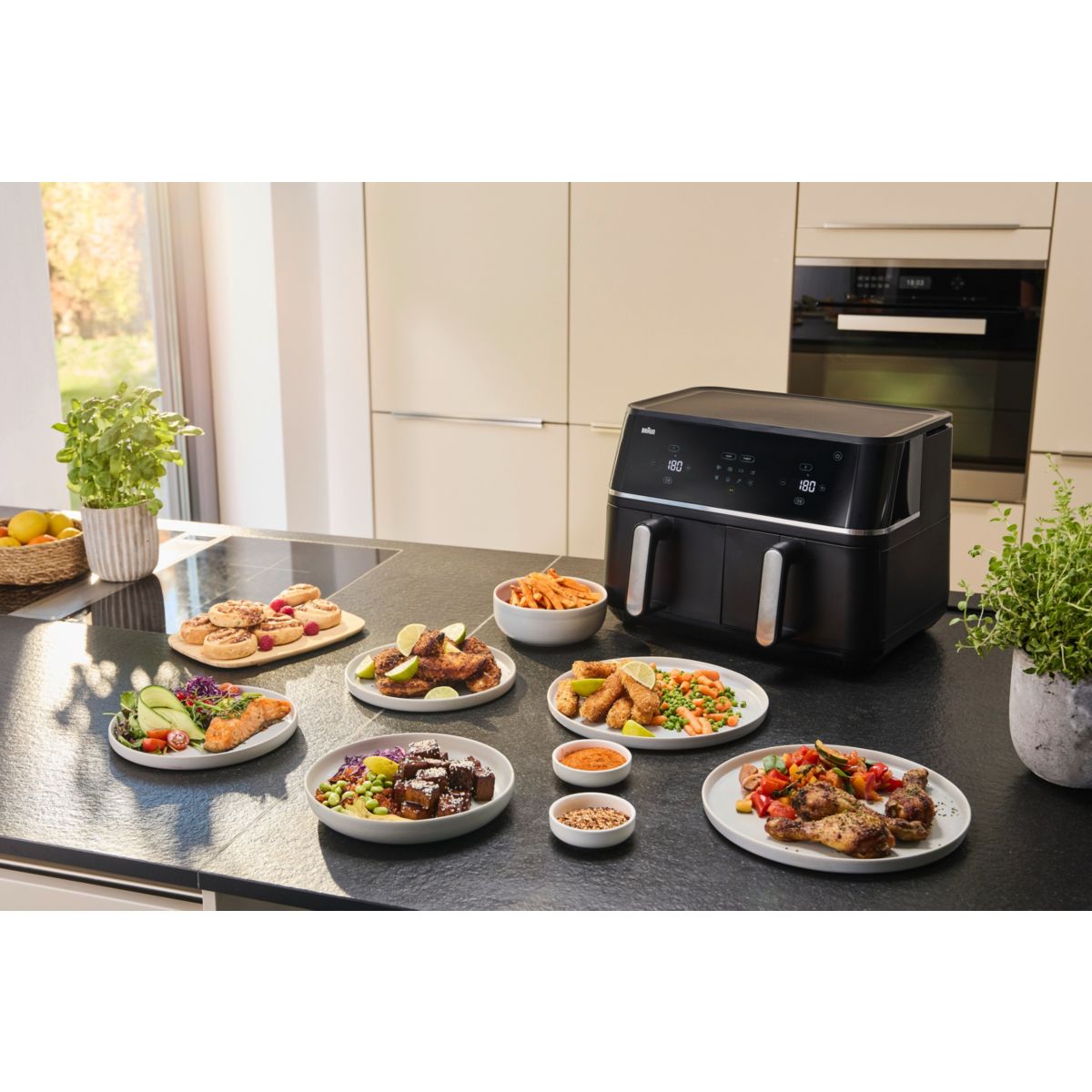 Friteuse sans huile TwinCook 5 TD5030IBK couleur unique, BRAUN
