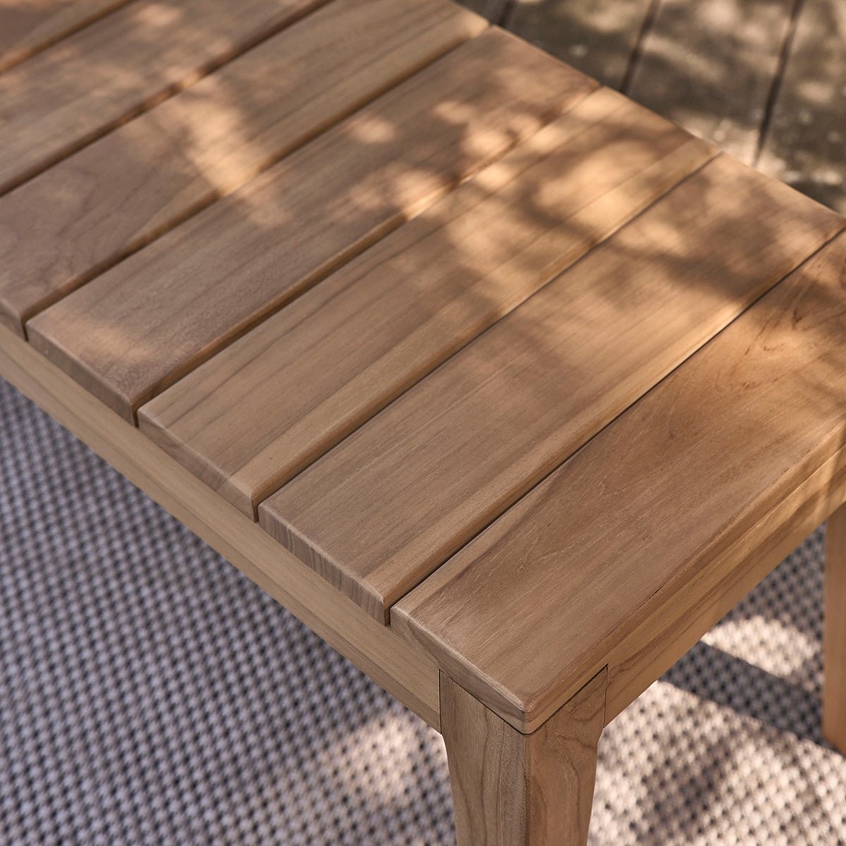 Banc de jardin en teck massif 3 places BARI naturel, BERAH GETAH