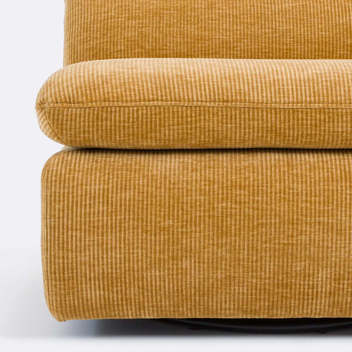 Fauteuil velours côtelé gaufré pivotant, ERABLE cannelle, LA REDOUTE INTERIEURS