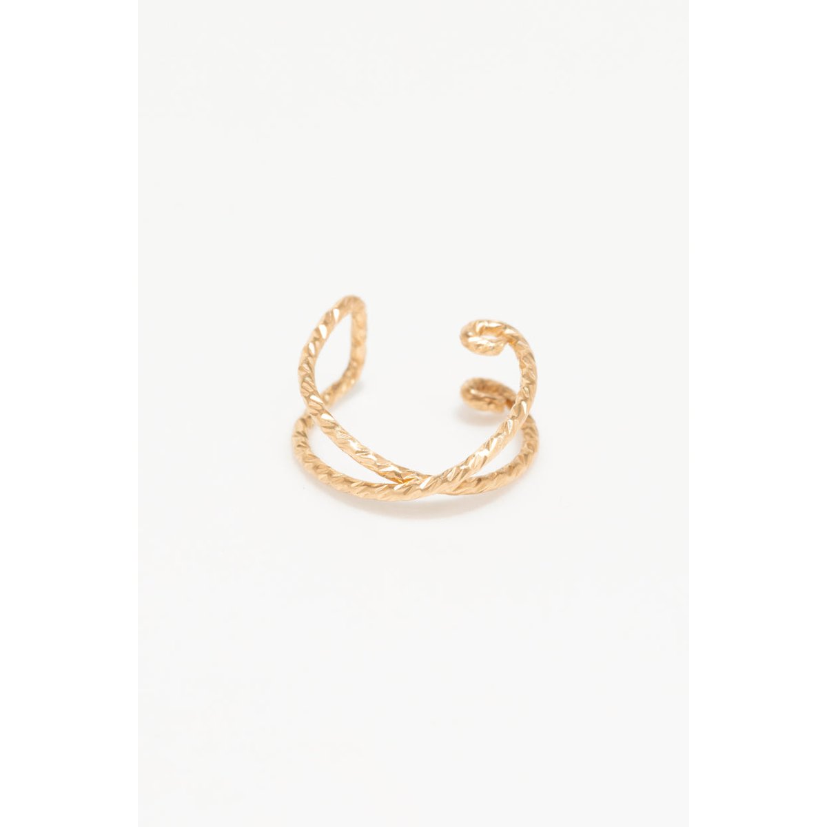 Faux piercing Éclat croisé argent / tanzanite, YAY PARIS