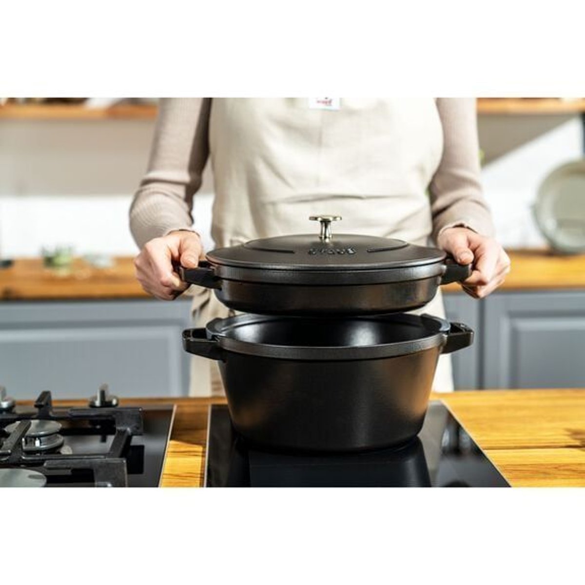 3-pcs, Set empilable, Truffe blanche truffe blanche, STAUB