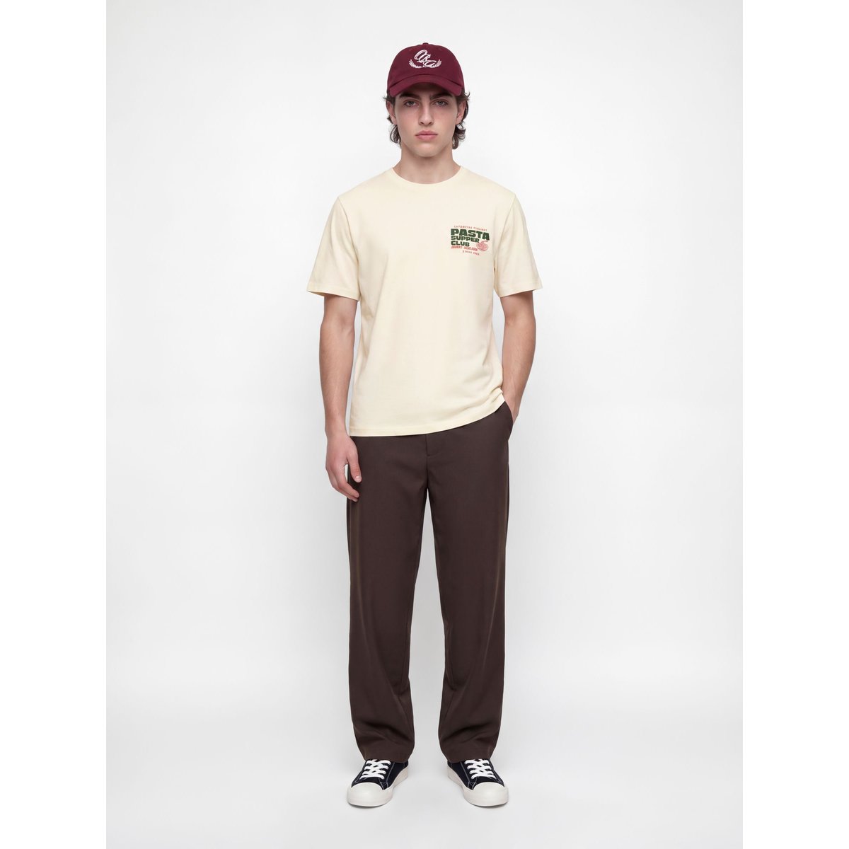 T-Shirt antique white, JACK & JONES