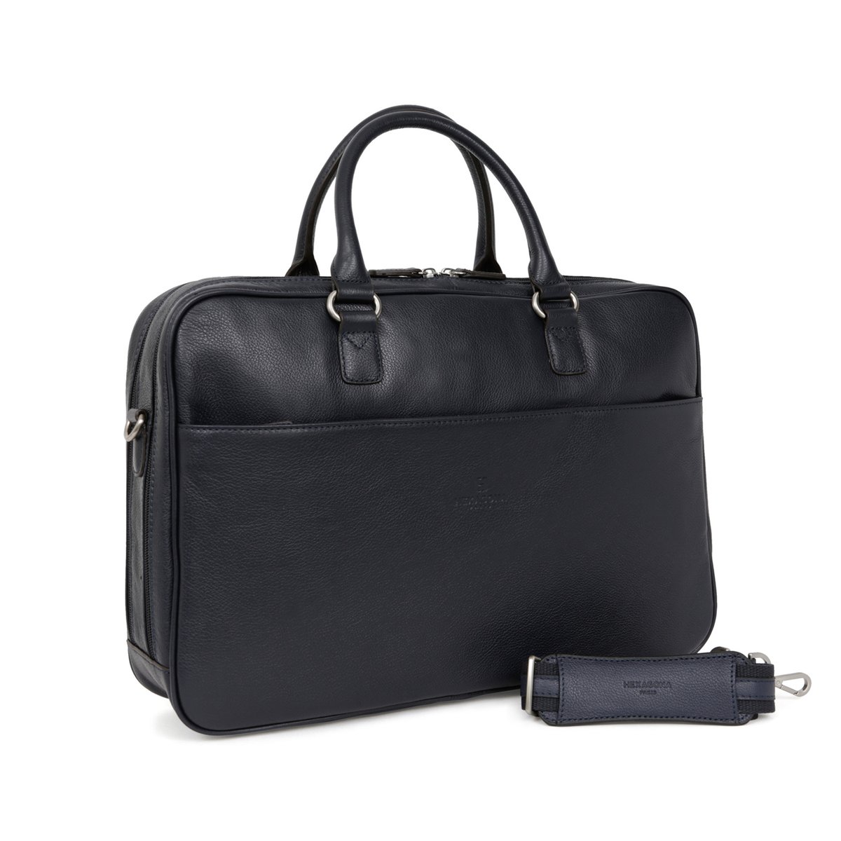 Porte-documents - 13" & A4 CONFORT BUSINESS bleu marine, HEXAGONA