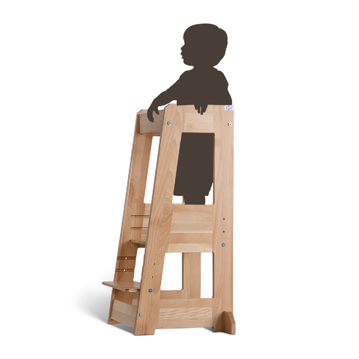Tour d'apprentissage en bois hêtre FELIX gris, TISSI
