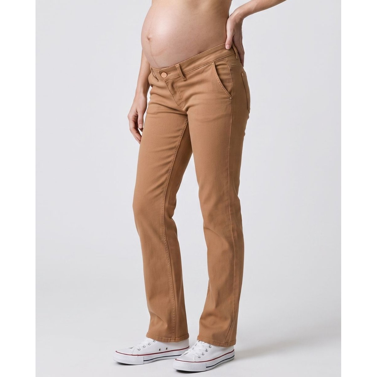 Jean de grossesse coupe droite Isae camel, CACHE COEUR