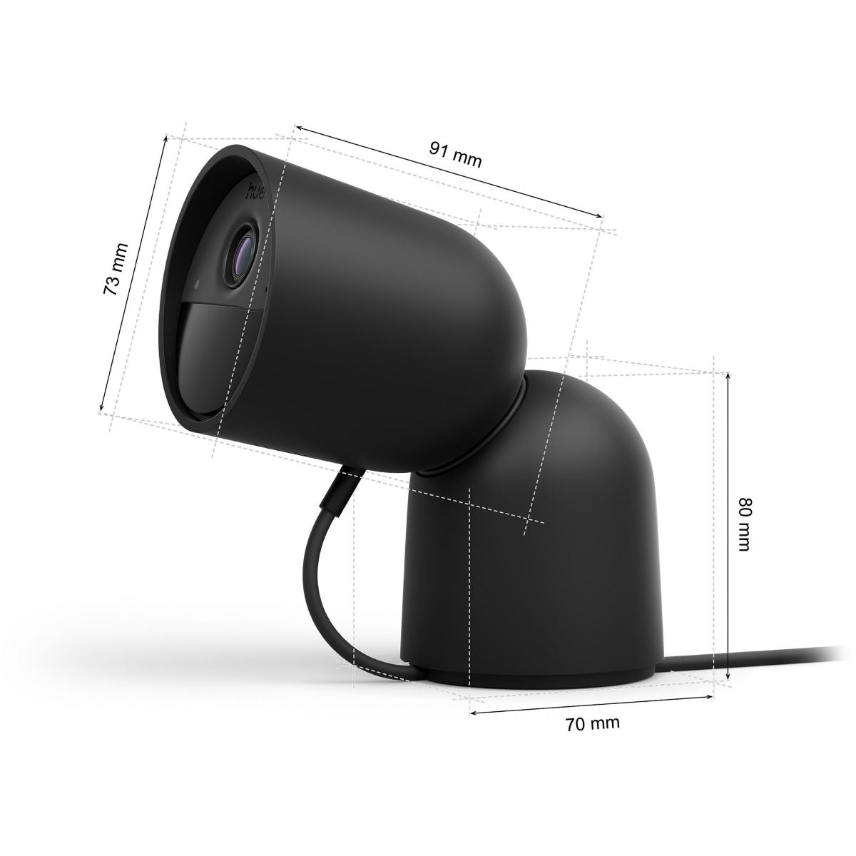 Caméra de surveillance SECURE noire 2K couleur unique, PHILIPS HUE