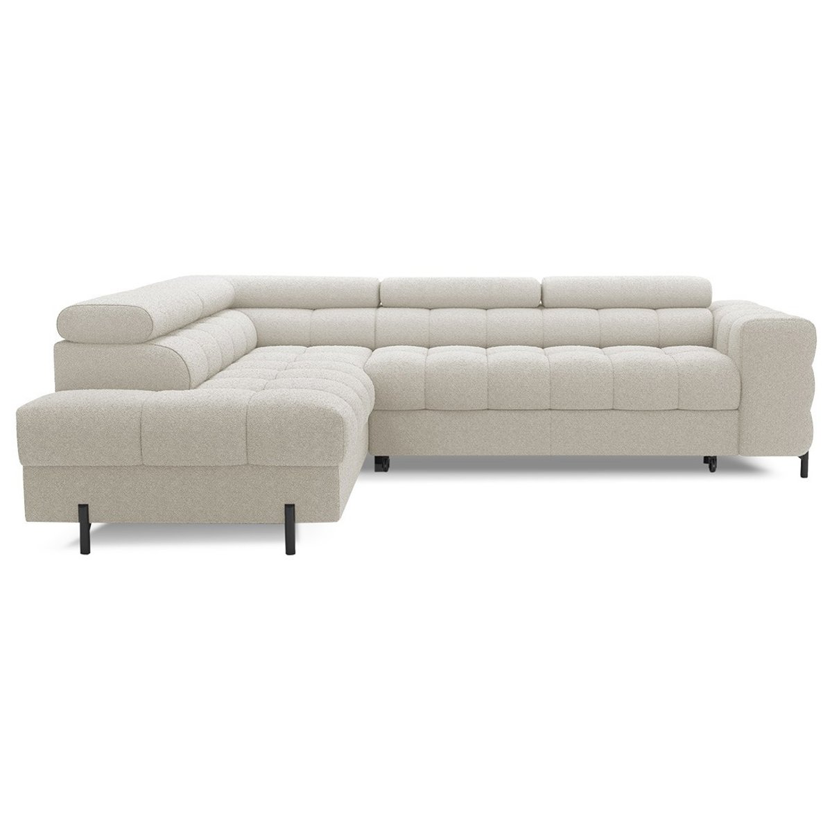 Canapé d'Angle Convertible 5 places - ELISA beige, BEST MOBILIER