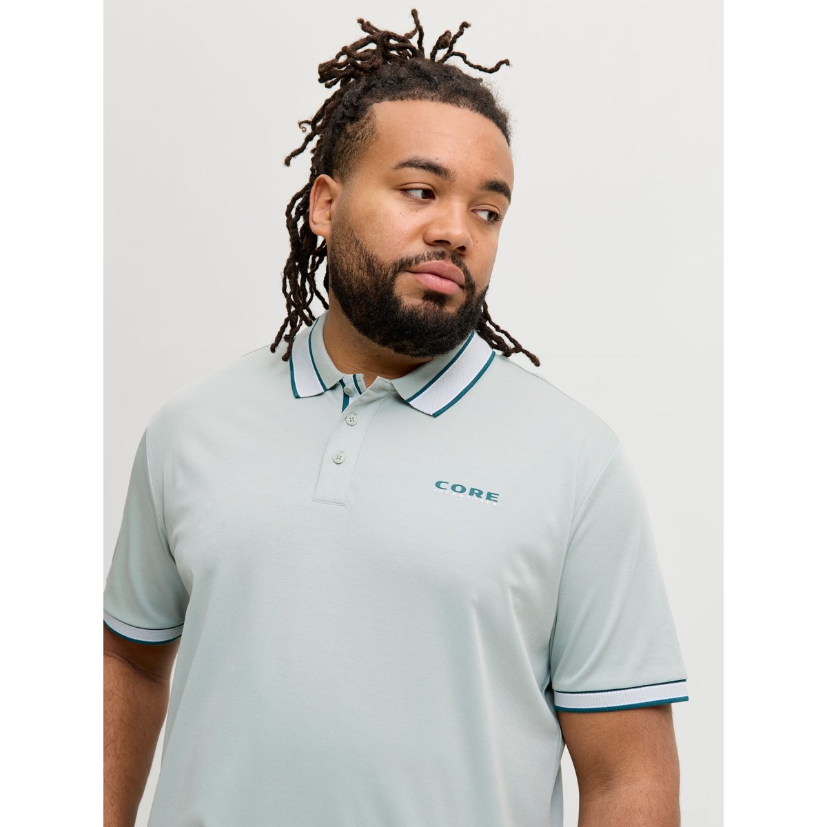 Polo turquiose - aqua gray 1, JACK & JONES