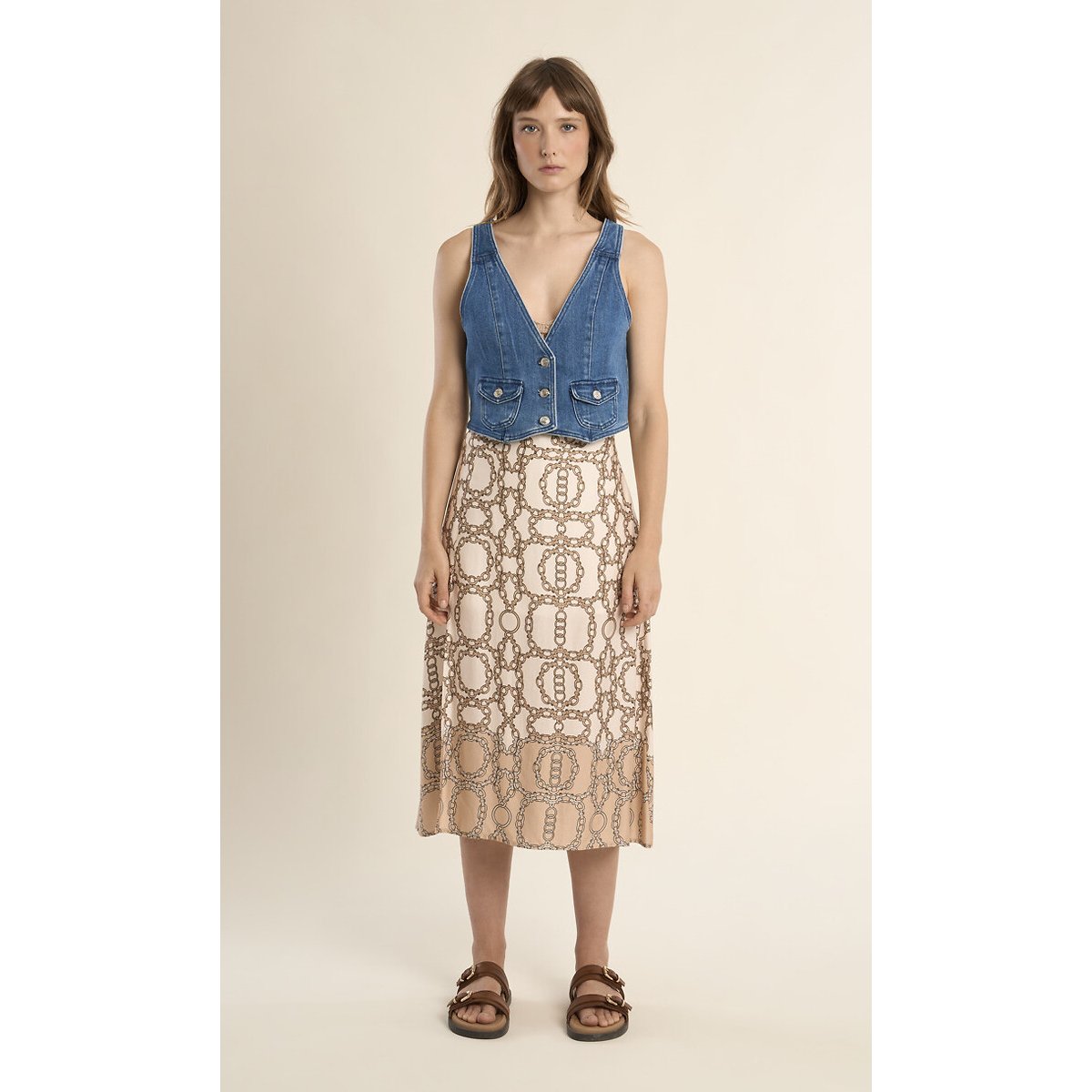 Veston en jean denim bleu, MOLLY BRACKEN