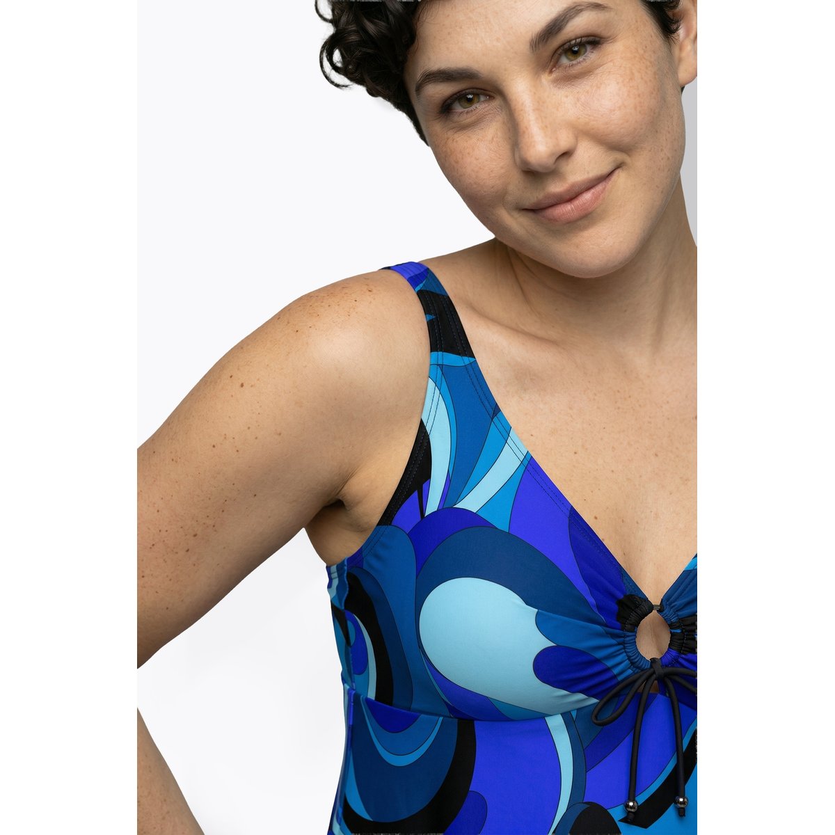 Tankini à motif vagues bleu roi, ULLA POPKEN