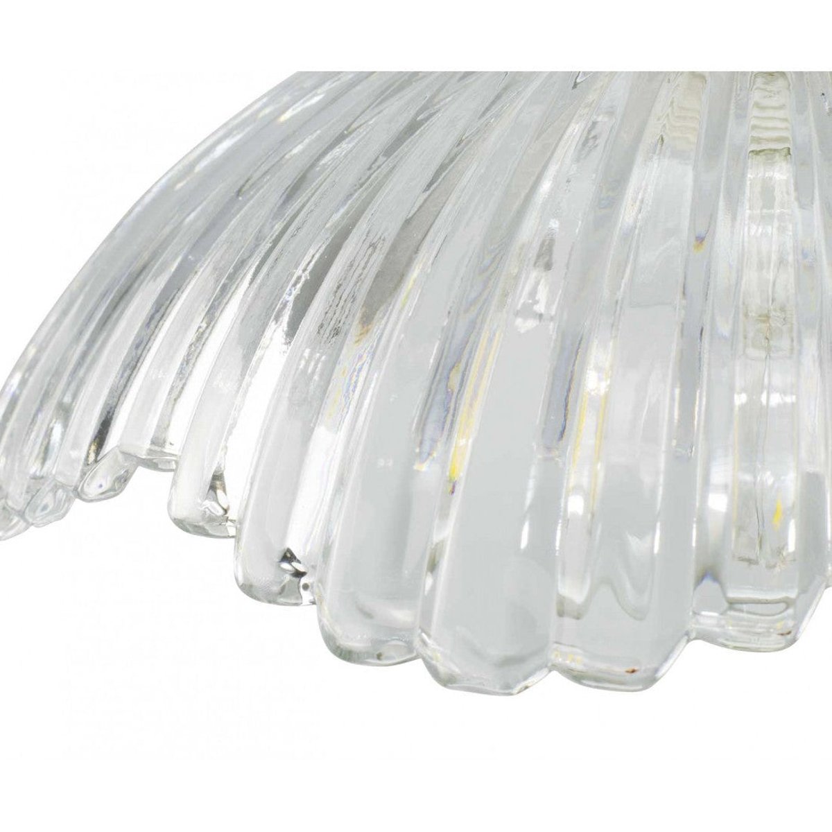 Suspension en verre strié, ADLEY transparent et doré, C-CREATION