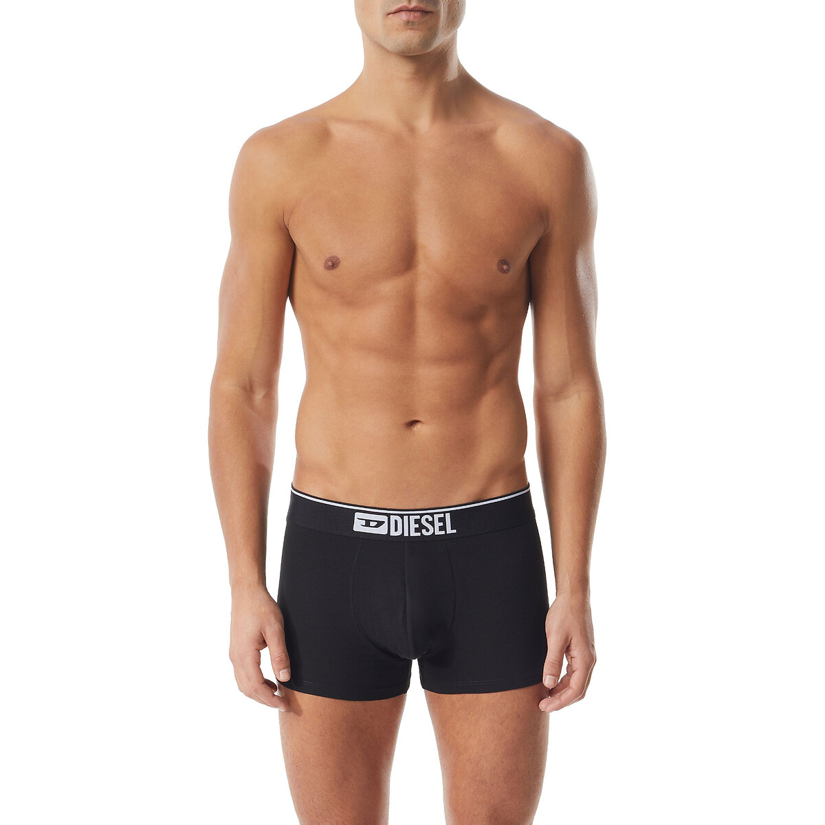 Lot de 3 boxers unis noir + noir + noir, DIESEL