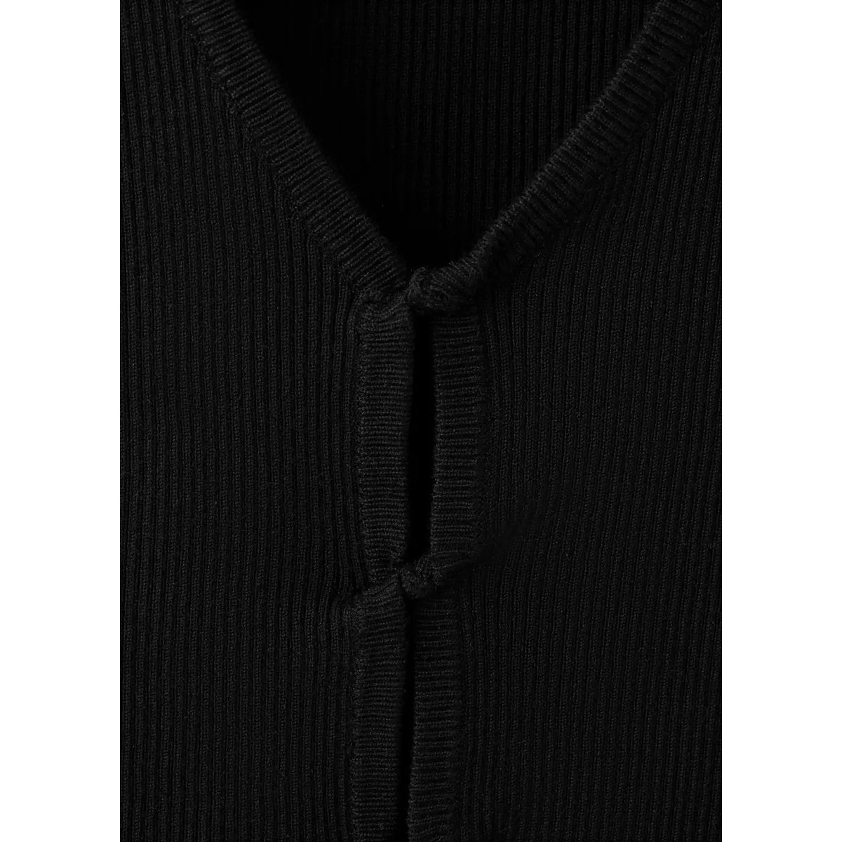 Débardeur en maille côtelée noir, MANGO TEEN