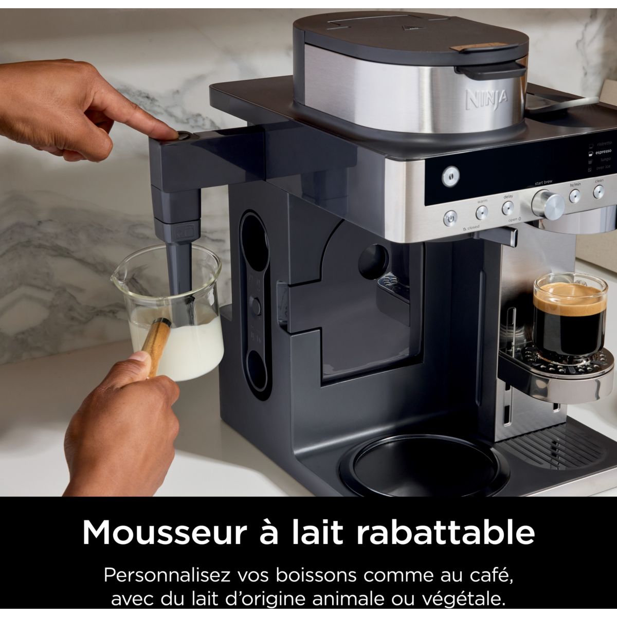 Cafetière filtre et capsules avec mousseur intégré CFN803EU couleur unique, NINJA