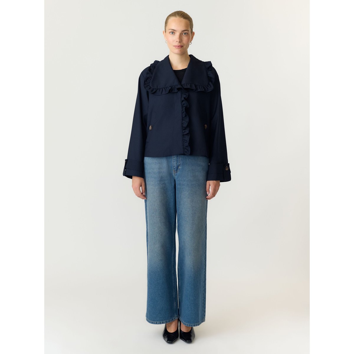 Trench navy blazer, YAS