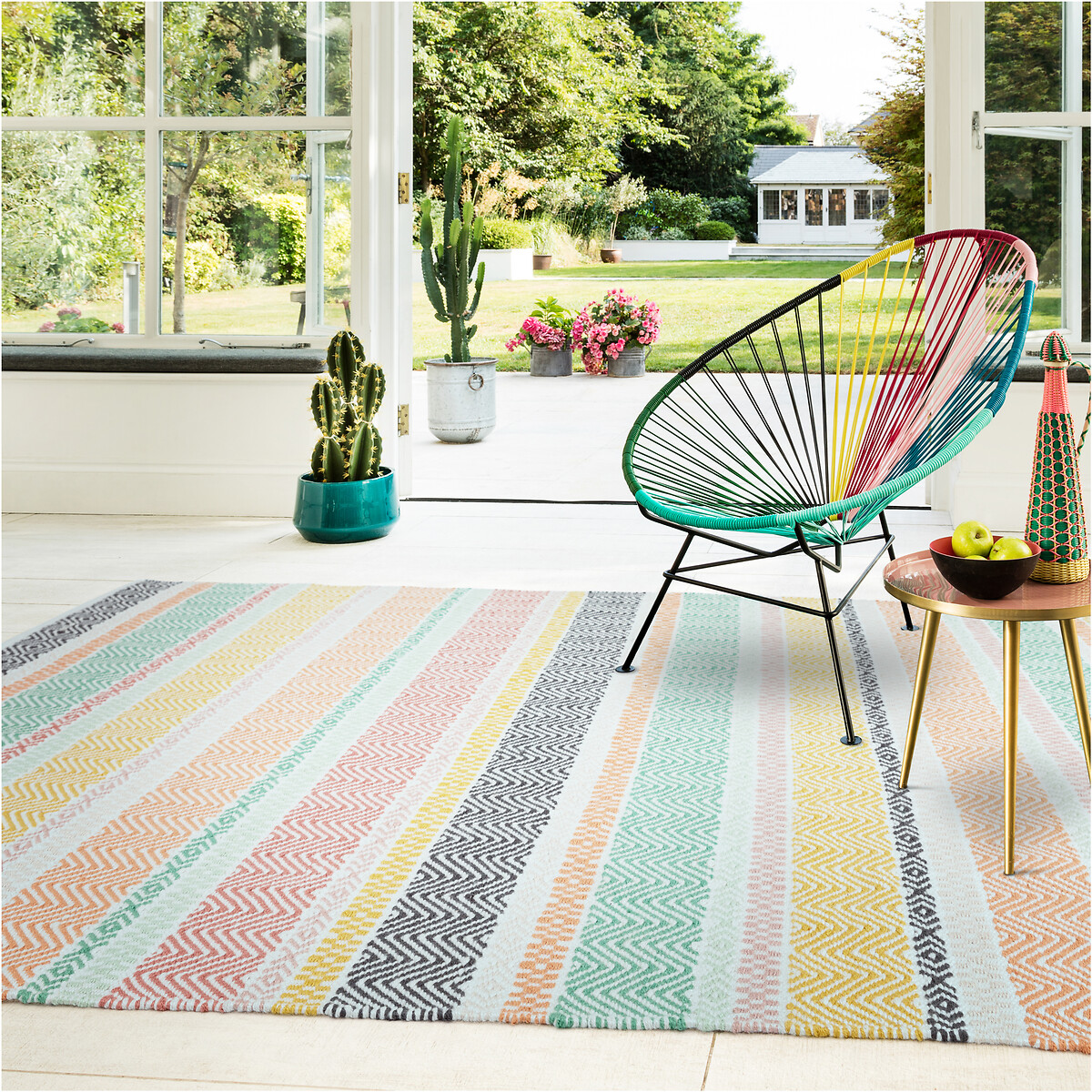 Stripe Eco Freindly Indoor/Outdoor Rug pastel, SO'HOME