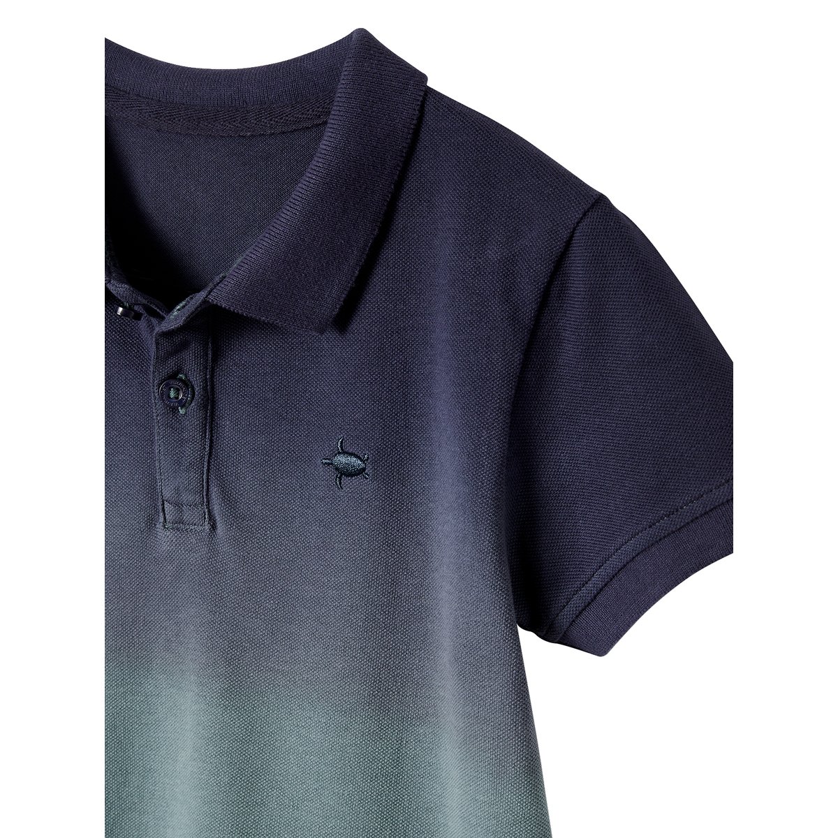 Polo Dip & Dye dark bleu indigo, VERTBAUDET