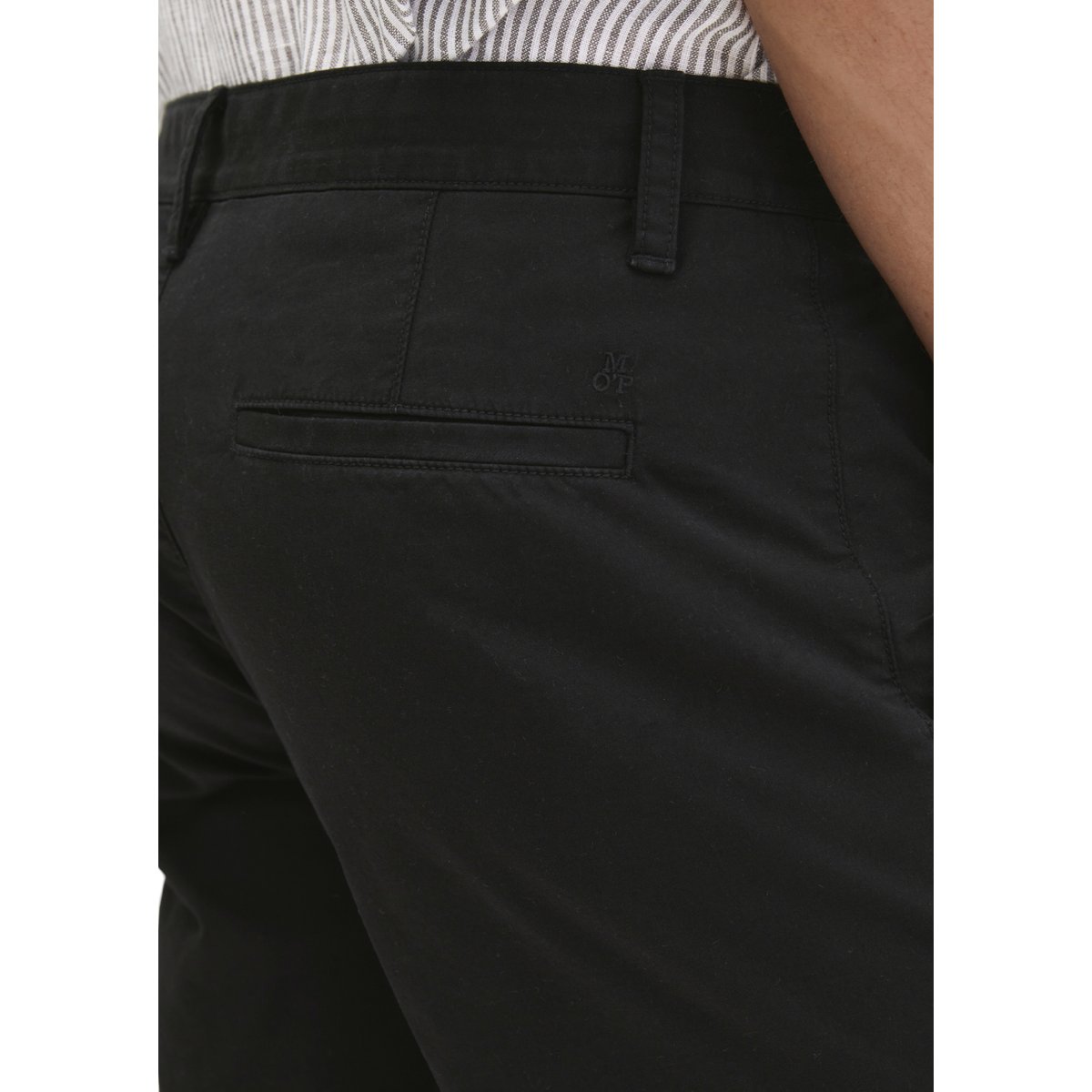 Short modèle Reso regular en sergé stretch léger noir, MARC O'POLO