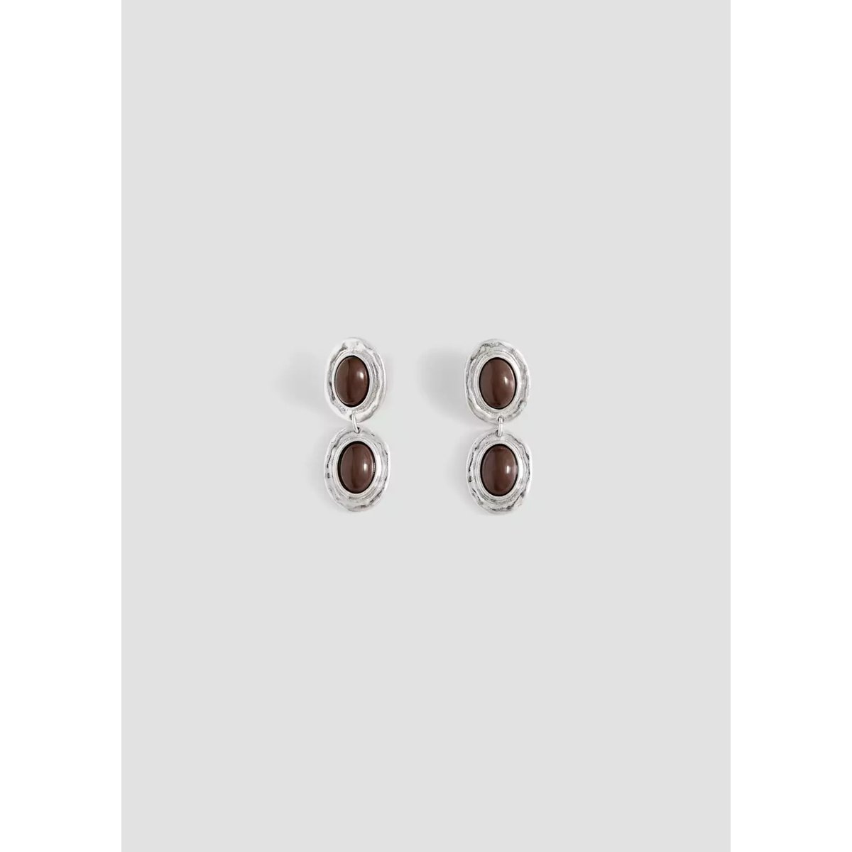 Boucles d’oreilles perle résine argent, MANGO TEEN