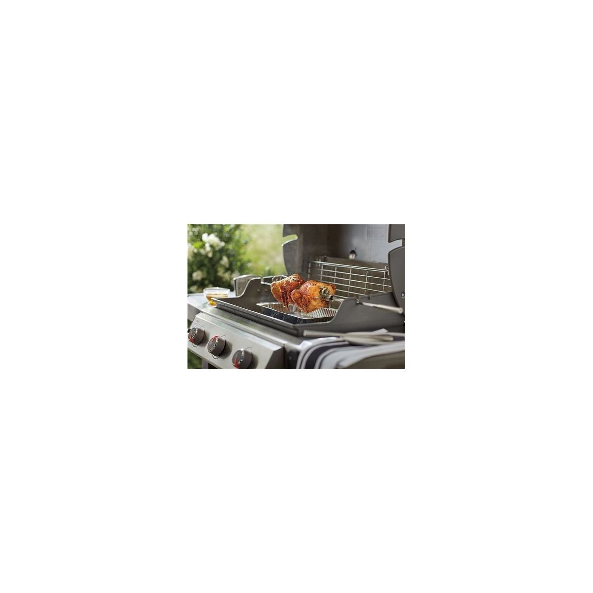 Tourne broche barbecue pour Genesis II 2 et 3 brûleurs argent, WEBER