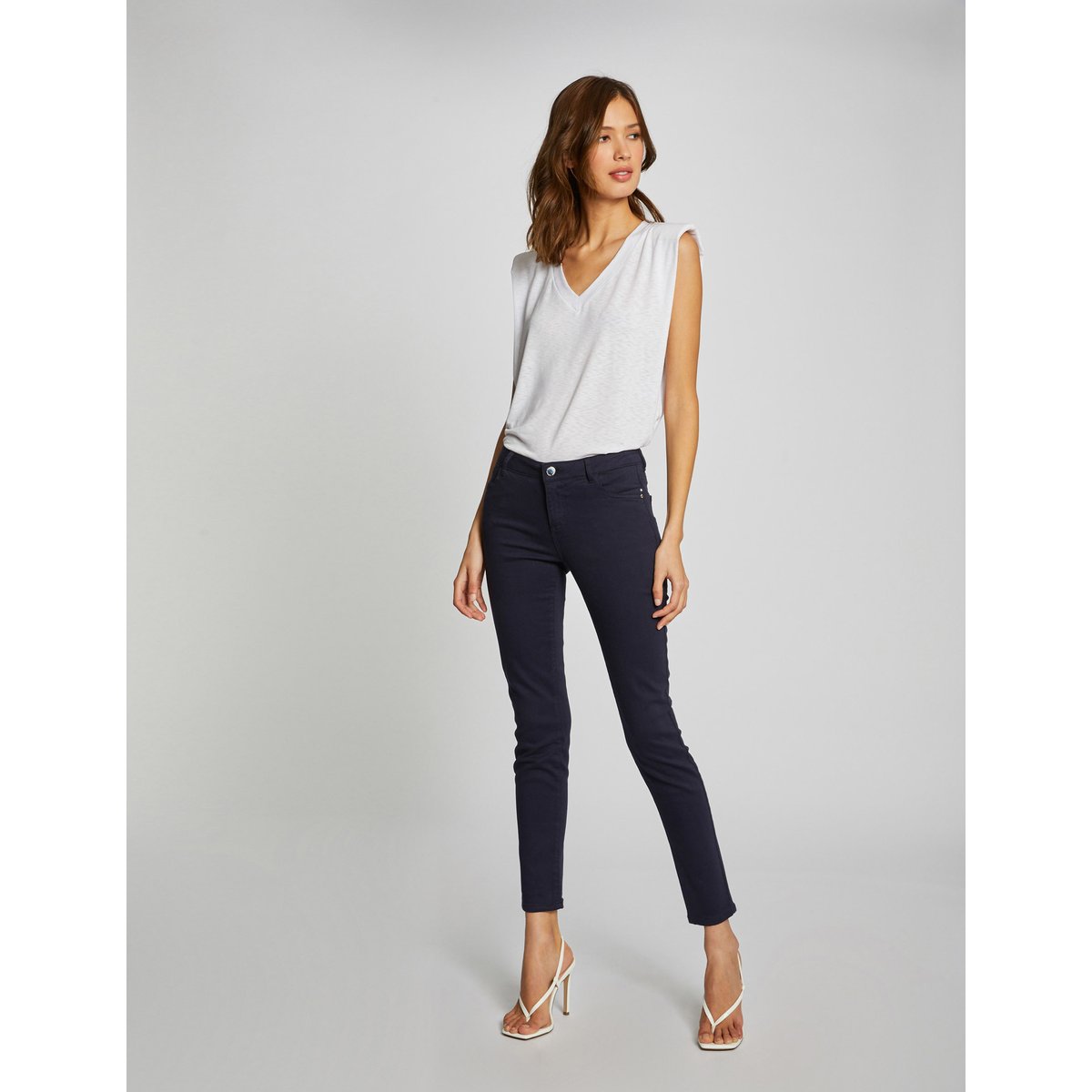 Pantalon skinny marine, MORGAN