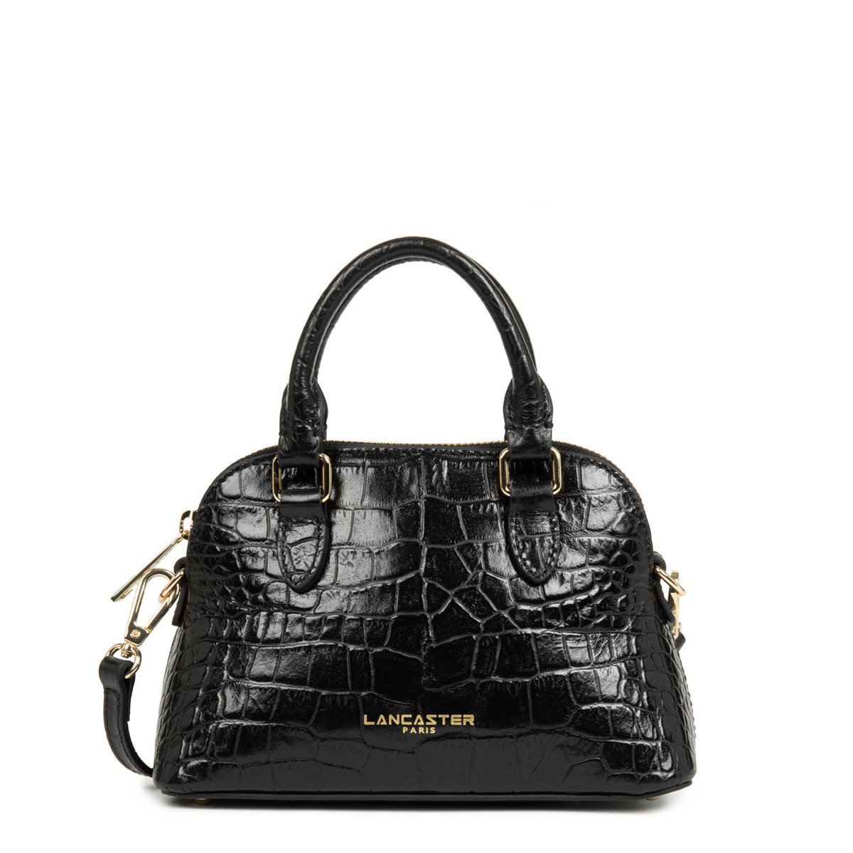 Petit sac demi lune EXO noir, LANCASTER