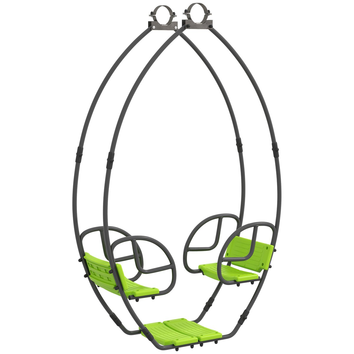 Balançoire pour enfants Métal Vert vert, OUTSUNNY