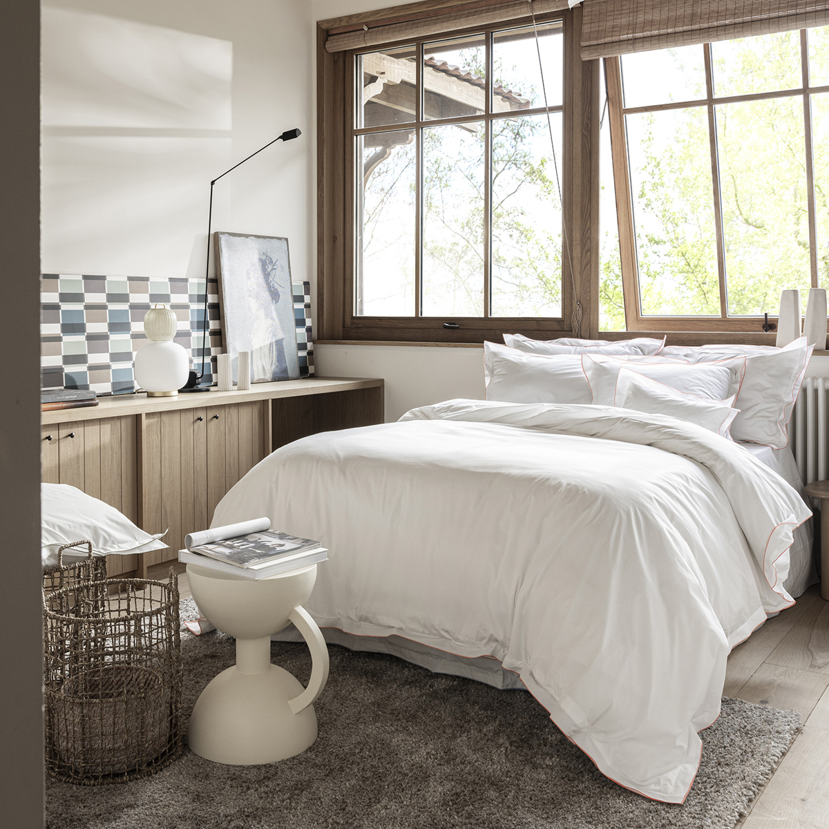 Housse de couette en Coton, SONGE amour, LE JACQUARD FRANCAIS