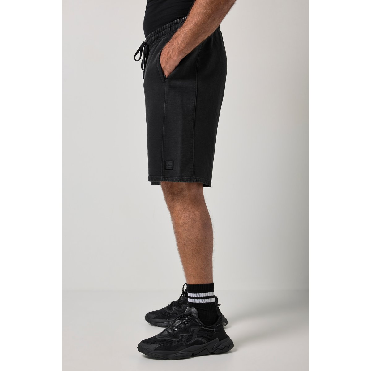 Bermuda en molleton, ventre confort noir, JP1880