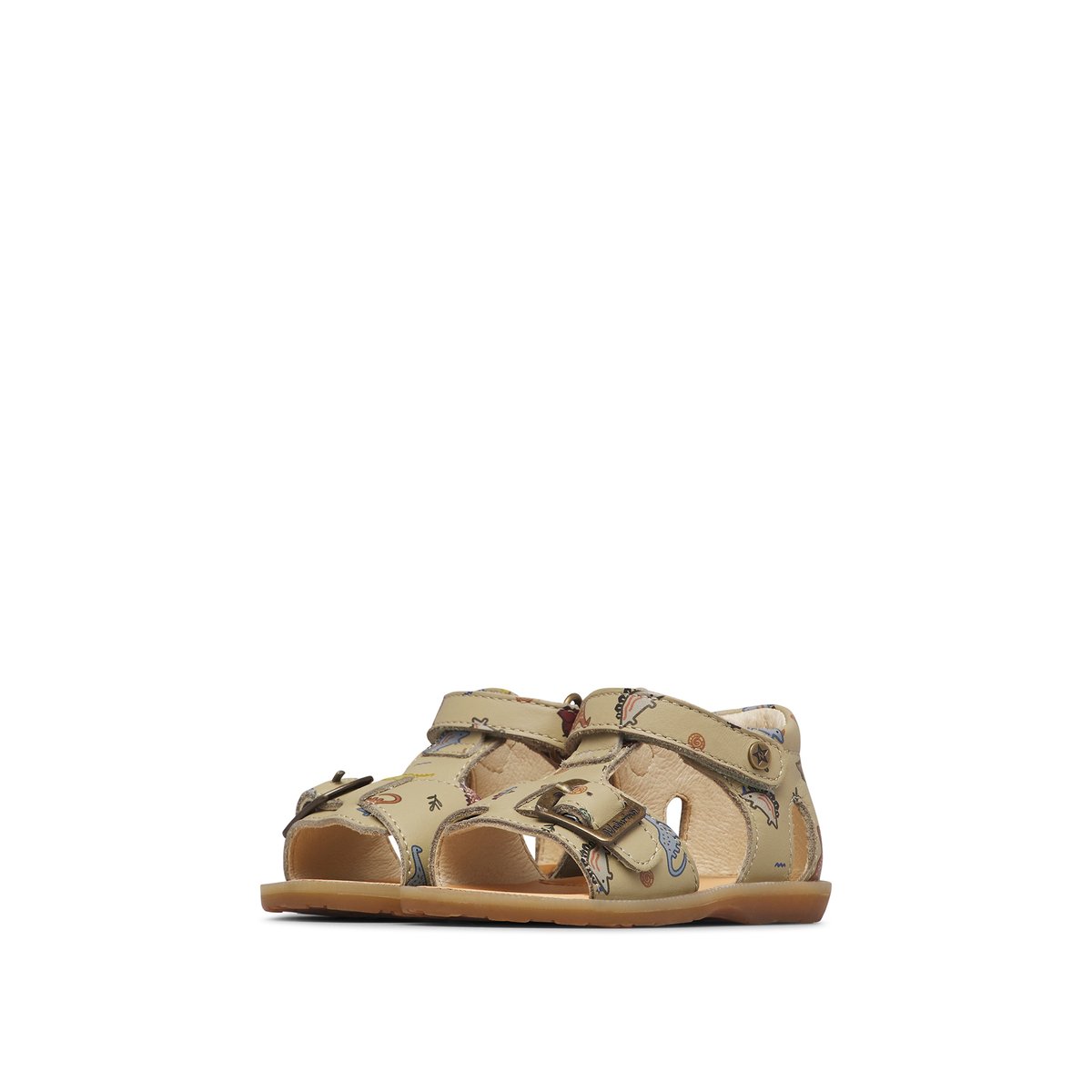 Sandales en cuir QUARZO gris-, NATURINO