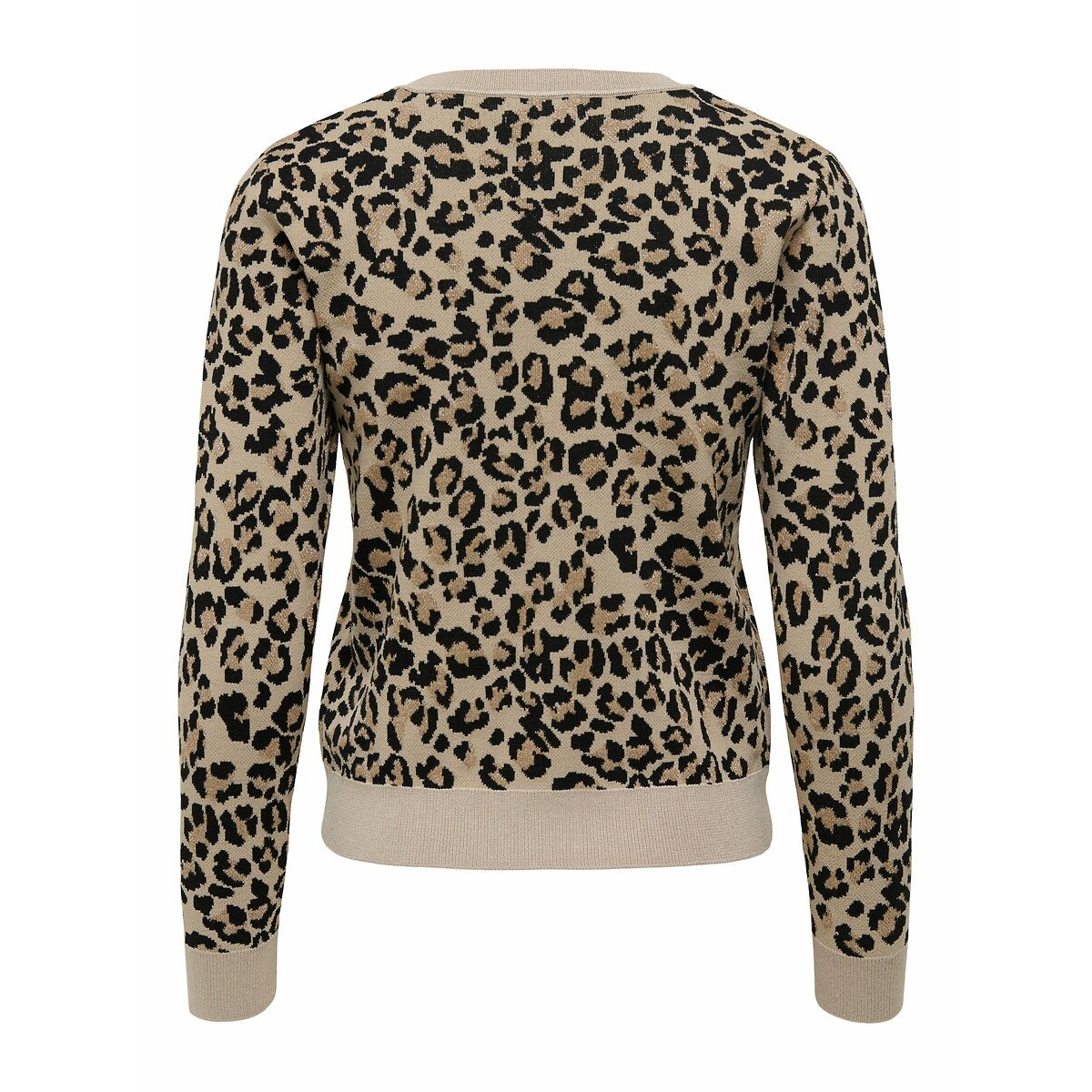 Trui met luipaardprint, lange mouwen, ronde hals luipaardprint, ONLY