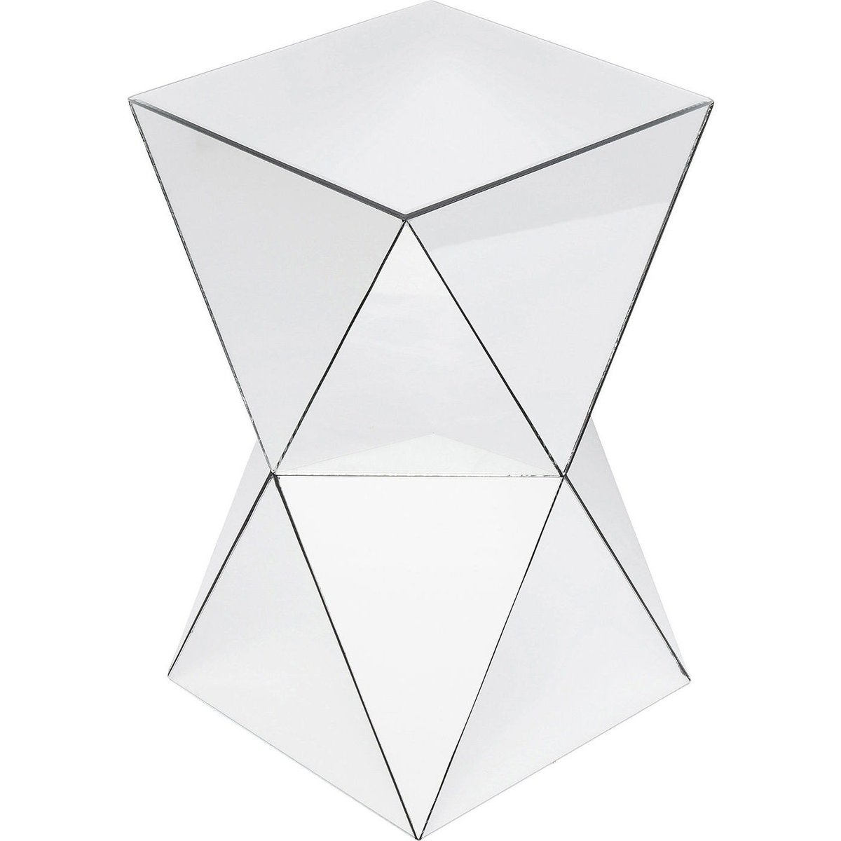 Table d'appoint en verre miroir, LUXURY argent, KARE DESIGN